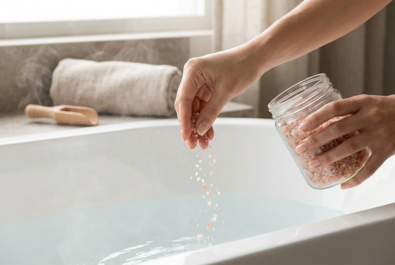 Banho relaxante com sal: como preparar um ritual em casa