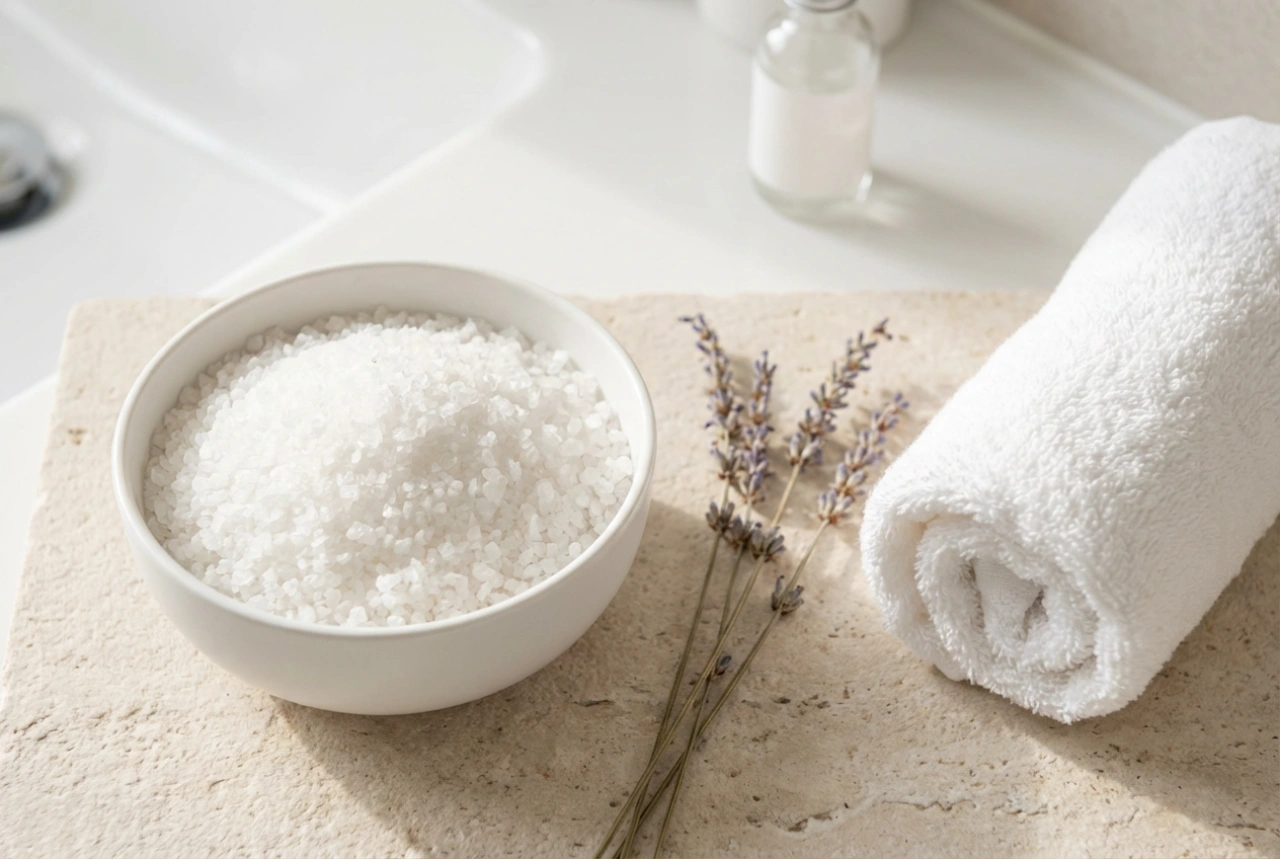 Sal de Epsom para banho no spa caseiro: como usar e com o que combinar