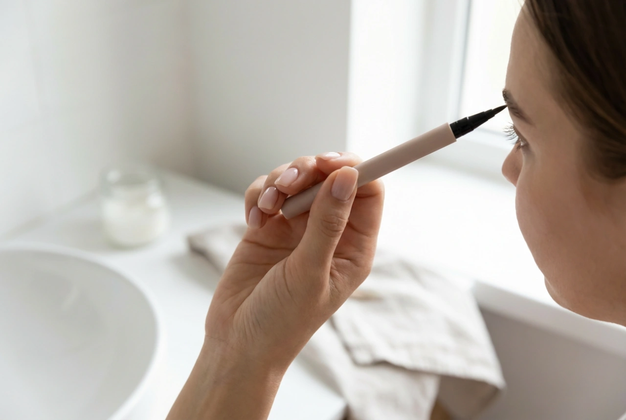 Tinta para sobrancelhas em caneta: coloração precisa em casa