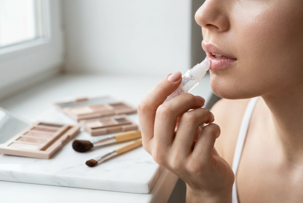 Gloss Labial com Glitter: Como Aplicar e Combinar com a Maquiagem dos Olhos